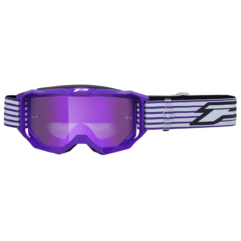 Masque-Lunettes Cross Progrip 3300 Fl Vision Go Multilayered Violet Ecran Miroir Violet Anti-Rayures-Anti U.V.-Anti-Buee