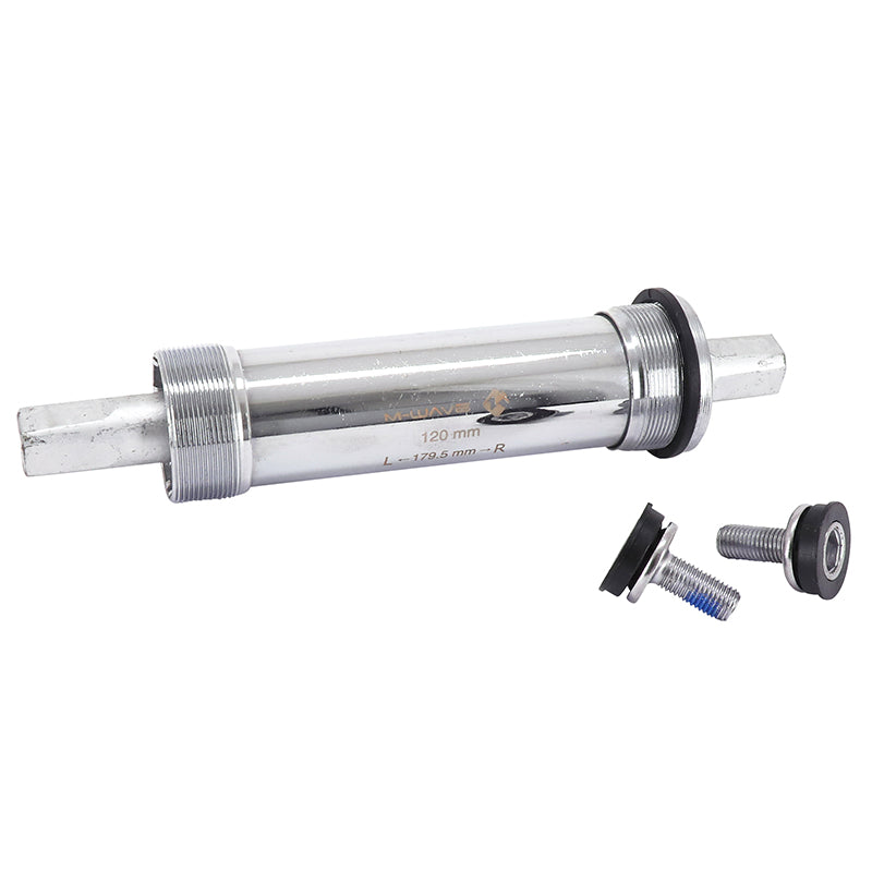 Boîtier Pédalier Carré Alu A Roulement 179,5 mm Pour Fatbike (Boite De 120 mm Diam 28,7 mm) Filetage Anglais - Bsc - 1,3
