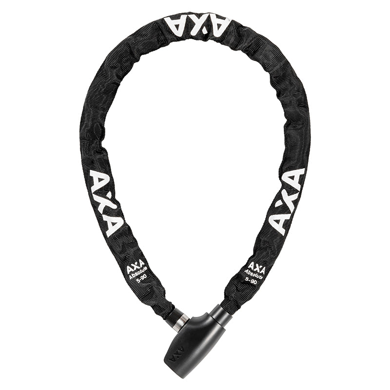 Antivol Vélo Chaîne A Clé Axa Absolute Diam 5 mm L0.90M Noir - Sécurité Niveau 7-15