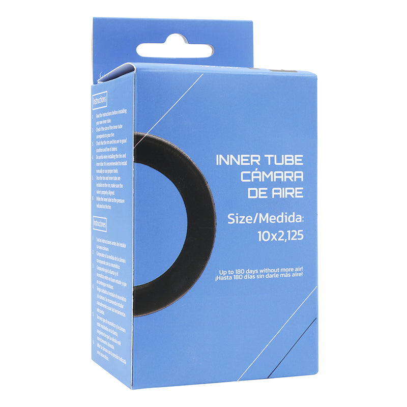 Chambre A Air Trottinette 10 X 2.125 Valve Standard Coudée 135Â° (45Â° Extérieur) Diam Interne 152 mm