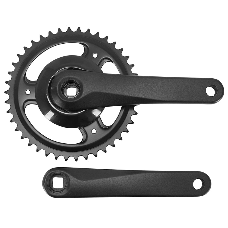 Pédalier City-VTT Prowheel Manivelles Alu Noir 170 mm 42D. Chaîne 2.38 (3-32") (Boîtier 119 mm)