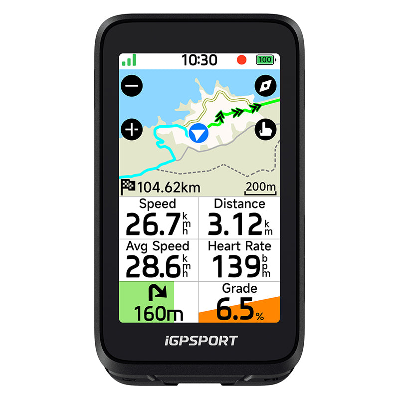Gps - Compteur Igpsport Binavi Air Couleur Full Tactile Transflectif - Cartographie - Ant+ - Ble5 - Autonomie 30H - Mult