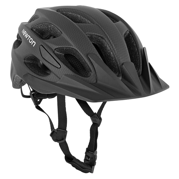 Casque Vélo Adulte Newton VTT Spartus Noir Mat - Carbon Taille 58-61 Réglage Molette 270 G