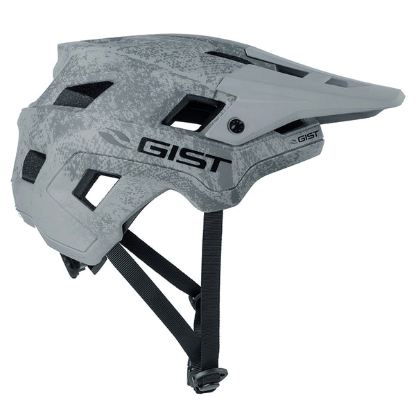 Casque Vélo Adulte Gist VTT Scrub Gris In-Mold Taille 56-62 Réglage Molette Fermeture Boucle Magnetique