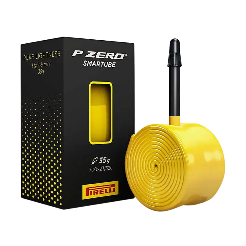 Chambre A Air Vélo 700 X 23-32 Pirelli P Zero Smartube Tpu Valve Presta Jaune - Noir 42 mm