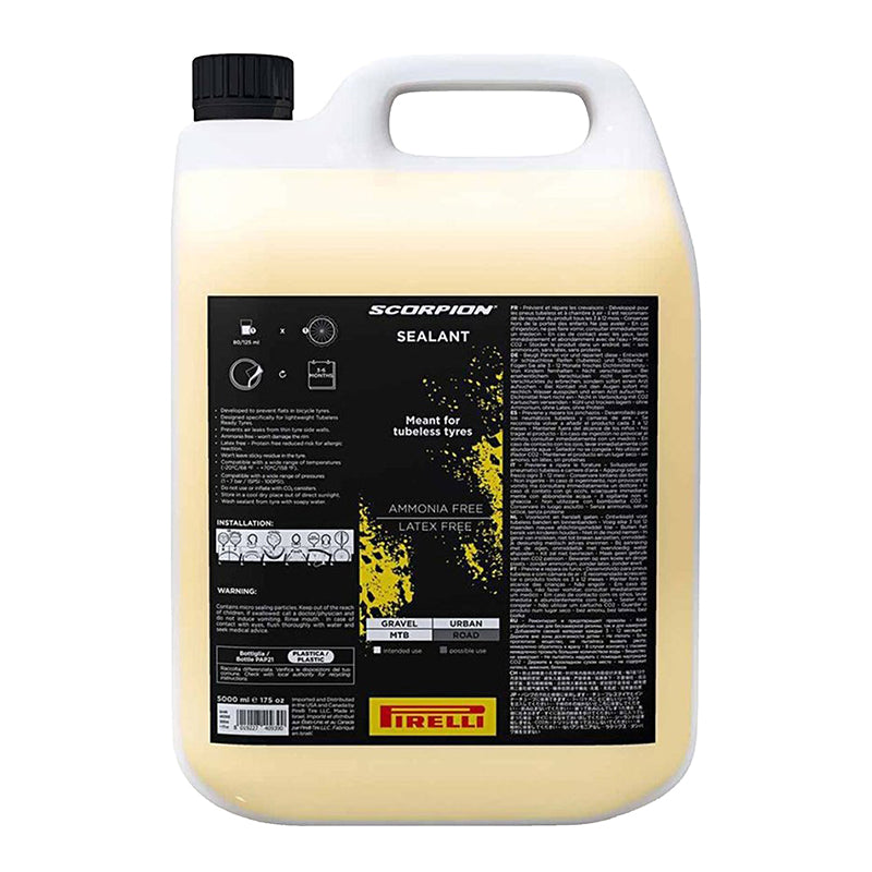 Preventif Anti-Crevaison Pirelli Scorpion Sealant Tubeless (Bidon 5L) Pour Gravel - VTT