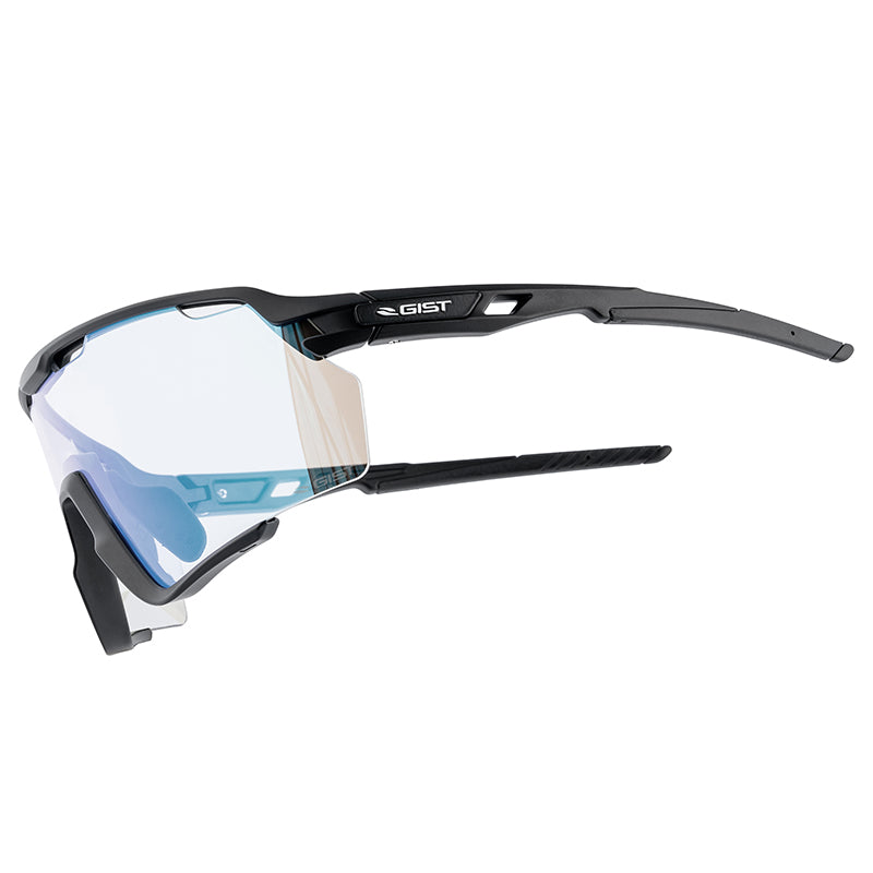 Lunettes Vélo Adulte Gist Nova Monture Noir Verres Photocromiques Qui S'Adaptent Automatiquement A La Luminosite Protect