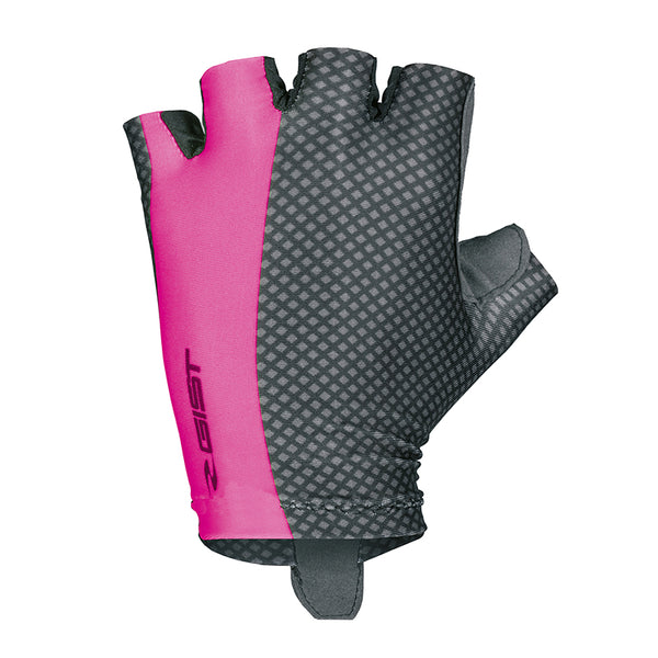 Gants Vélo Court Gist Lady - Femme Linea Été Fushia-Noir L (Paire Sur Carte) Sans Velcro