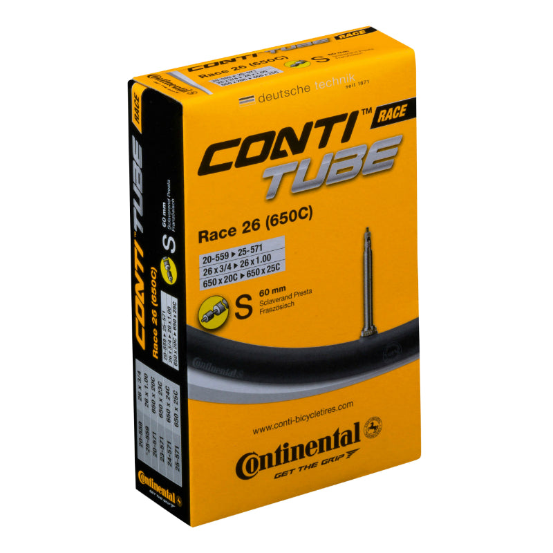 Chambre A Air Vélo 650 X 20-25 Continental Valve Presta Obus Demontable 60 mm