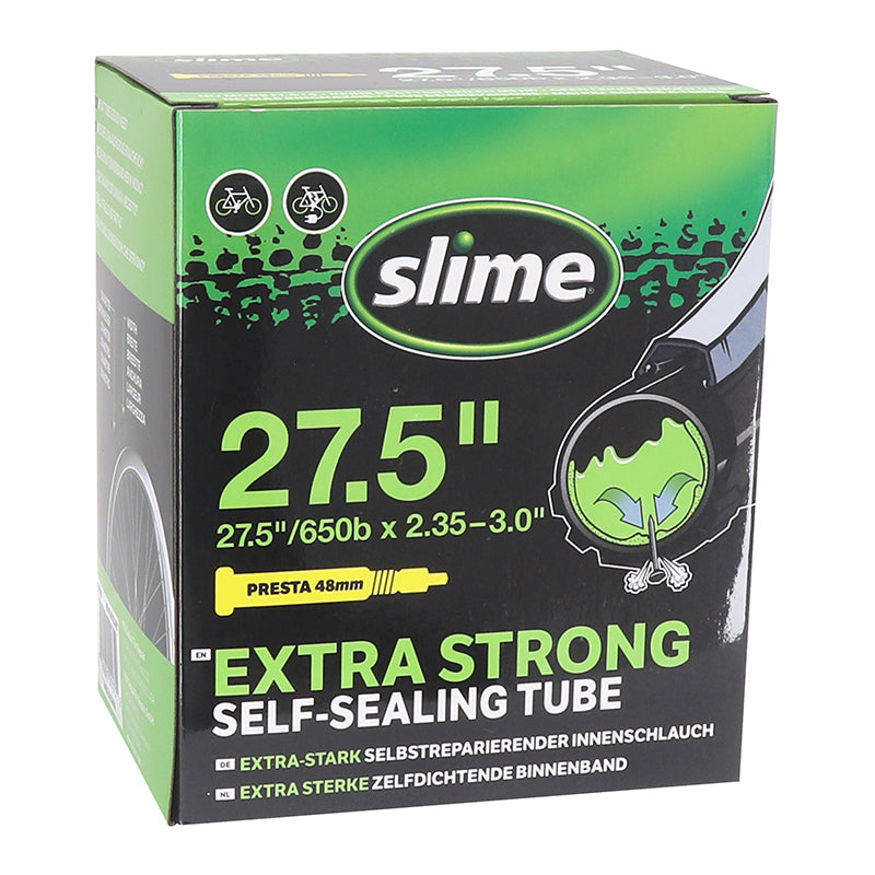 Chambre A Air Vélo 27.5 X 2.35-3.0 Slime Valve Presta Obus Demontable Avec Liquide Anti-Crevaison -Compatible VAE-