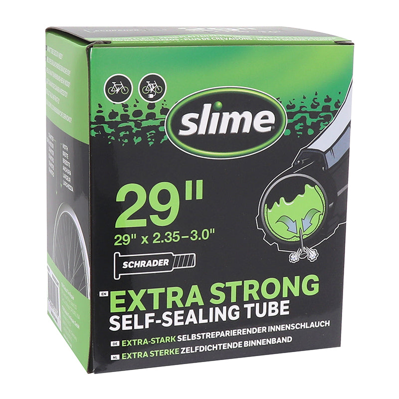 Chambre A Air Vélo 29 X 2.35-3.0 Slime Valve Schrader Obus Demontable Avec Liquide Anti-Crevaison -Compatible VAE-