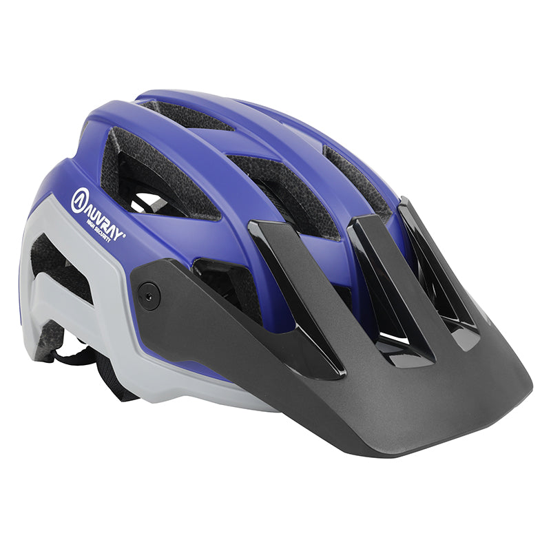 Casque Vélo Adulte Auvray VTT Stronger In-Mold Bleu-Gris Taille L (59-63 cm) Réglage Molette (Offre Spéciale)