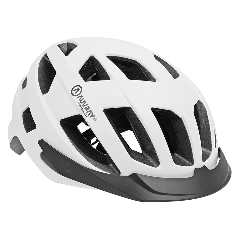 Casque Vélo Adulte Auvray Protect Urbain Blanc In-Mold Taille L (59-63 cm) Réglage Molette (Offre Spéciale)