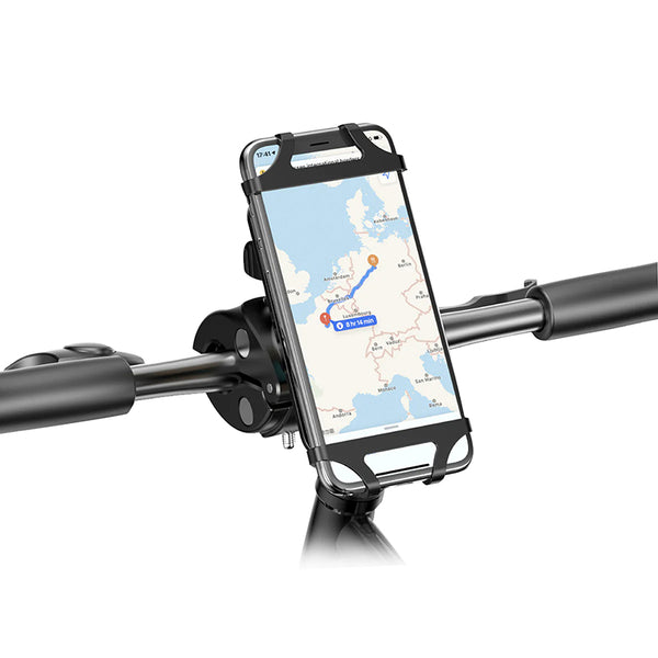 Support Smartphone-Telephone Rixus Universel Avec Sangle Silicone Noir Avec Fixation A Collier Sur Cintre(Vendu A L'Unit