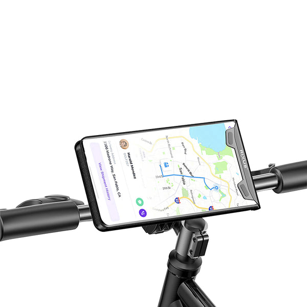 Etui-Pochette Support Smartphone-Telephone Rixus Universel Étanche Noir Rotation 360Â° Avec Fixation A Collier Sur Cintr