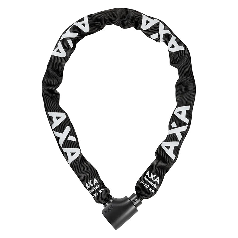 Antivol Vélo Chaîne A Clé Axa Absolute Diam 9 mm L0.90M Noir - Niveau Protection Eleve Pour Vélo Électrique - Sécurité N