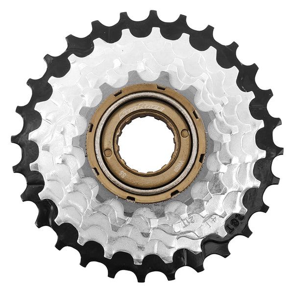 Roue Libre 6V. Sunrace 14-24 Argent-Noir Indexee (Montage Atelier)