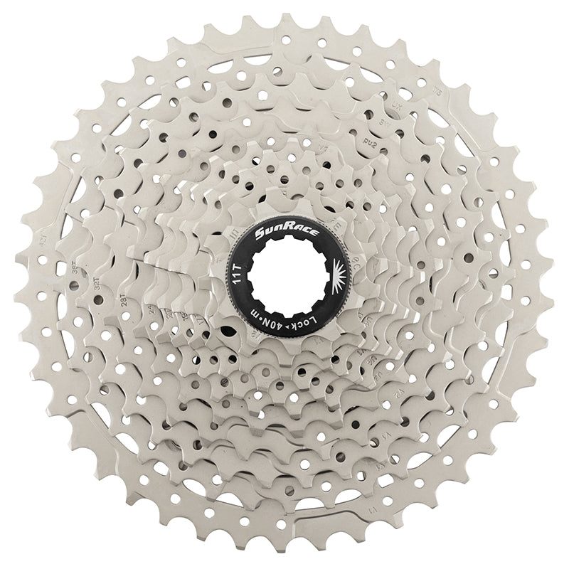 Cassette 11V. Sunrace Ms7 11-42 VTT Pour Shimano Metallic Argent (11-13-15-17-19-21-24-28-32-36-42) (Montage Atelier)
