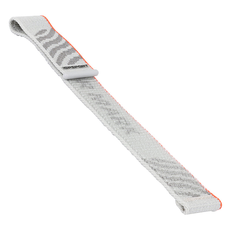 Bracelet Pour Montre Gps - Compteur Igpsport Verun Textile Léger Respirant Fixation Strap Gris Liseret Orange Reference 