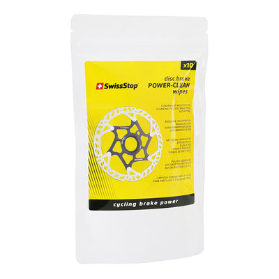 Lingettes Nettoyant - Dégraissant Disque De Frein - Plaquette Swissstop Disc Brake Power-Clean Wipes (Sachet De 10)