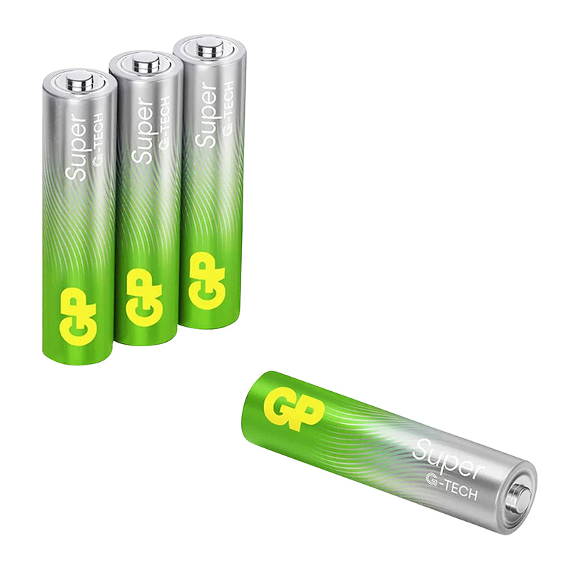 Pile Lr03 1.5V Gp Alcaline Super Aaa Technologie G-Tech +50% D'Energie En Plus (Vendu Par 4)