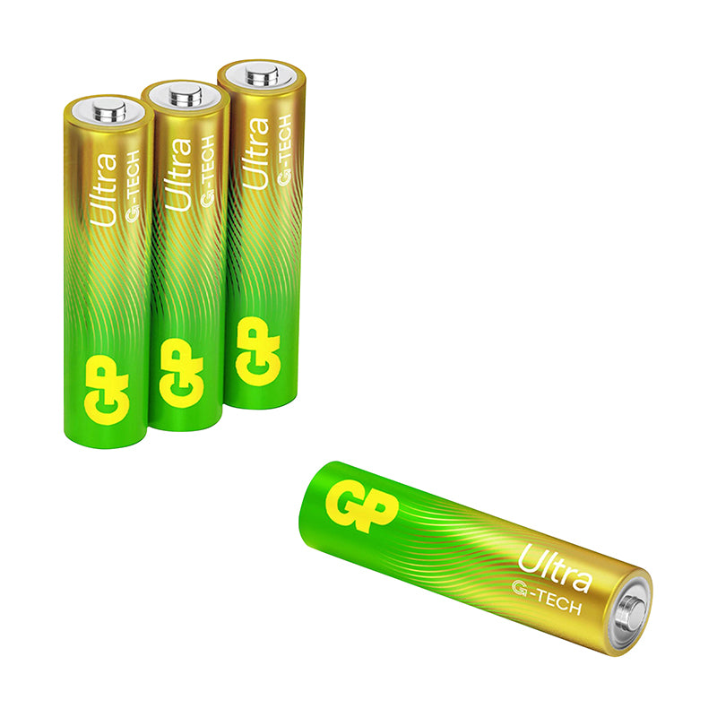 Pile Lr03 1.5V Gp Alcaline Ultra Aaa Technologie G-Tech +80% D'Energie En Plus (Vendu Par 4)