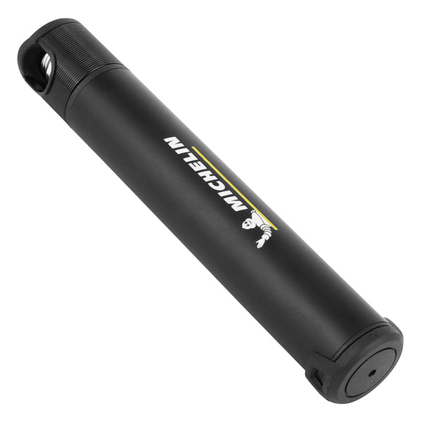 Pompe Mini Route-VTT Michelin Pocket Micro+ Alu 8 Bars Double Embouts Vp-Vs Flexible Extractible Noir Lg 127 mm 53 G