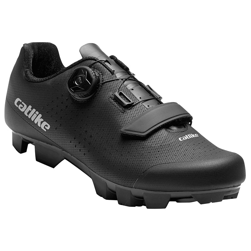 Chaussure VTT Catlike Kompact'O X Noir T43 Fixation Molette Micrometrique Atop-Velcro Compatible Look-Shimano (Paire)