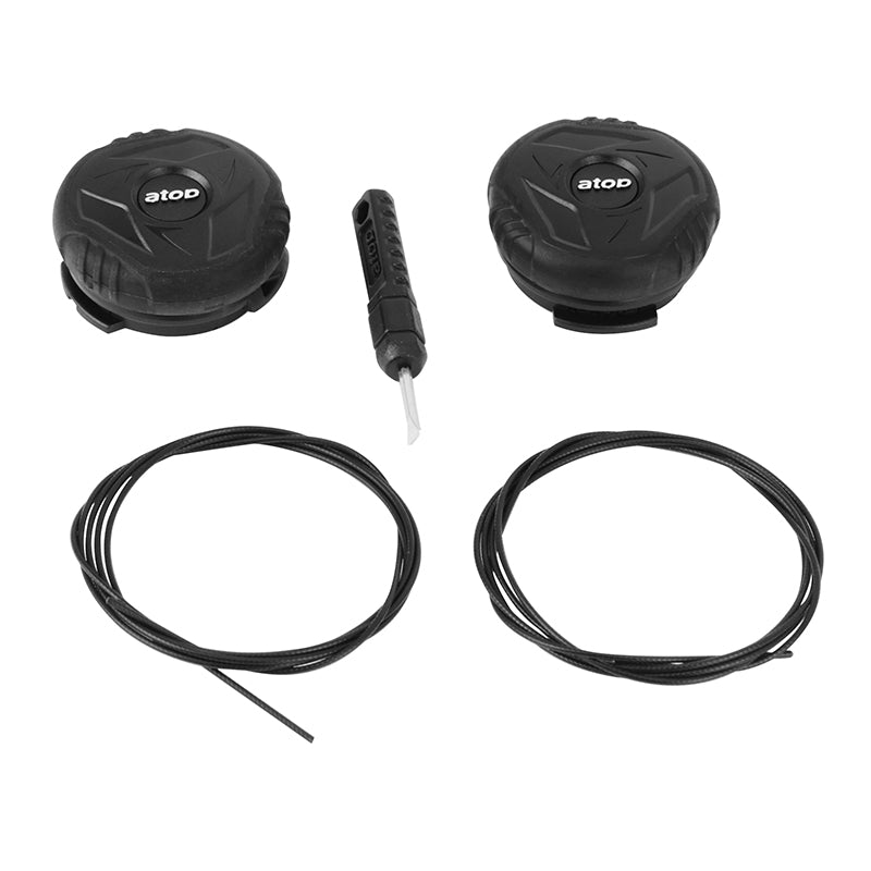 Molette Micrometrique Atop Catlike Pour Chaussure Komact'O - Mixino Rc1 Noir -2 Câbles Inclus- (Vendu A La Paire)