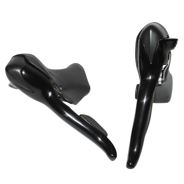 Levier-Manette Route Patin Microshift 7V. Double Alu Noir Compatible Shimano (Paire Sachet Pour Atelier)