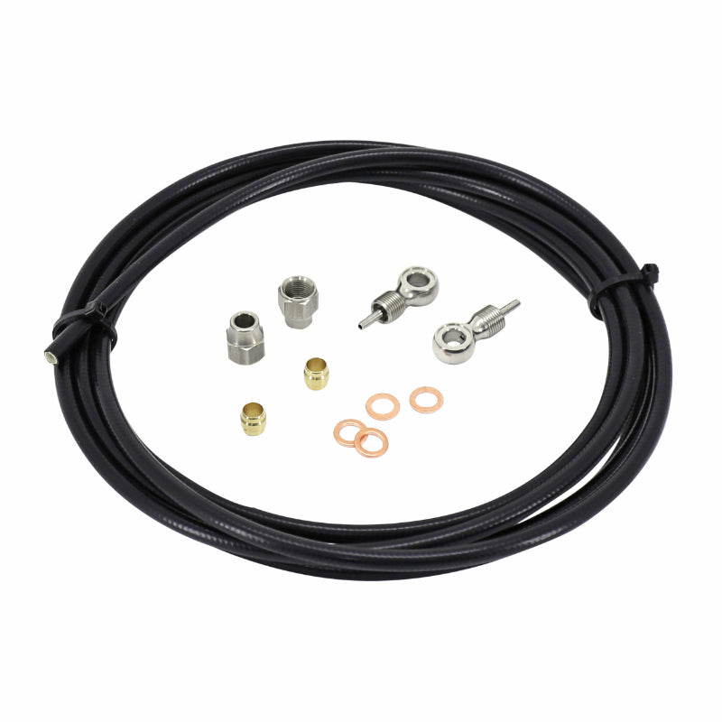 Durite Frein Disque Newton Noir 2.5M (Kit Complets Avec Fixations Pour 2 Étriers) Universel Pour Shimano Et Autre Frein 