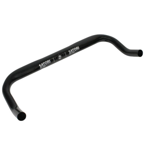 Cintre Contre La Montre Plat Satori Aero Alu Noir 31,8 L 415 mm (Type Corne De Vache) Mesure Axe-Axe