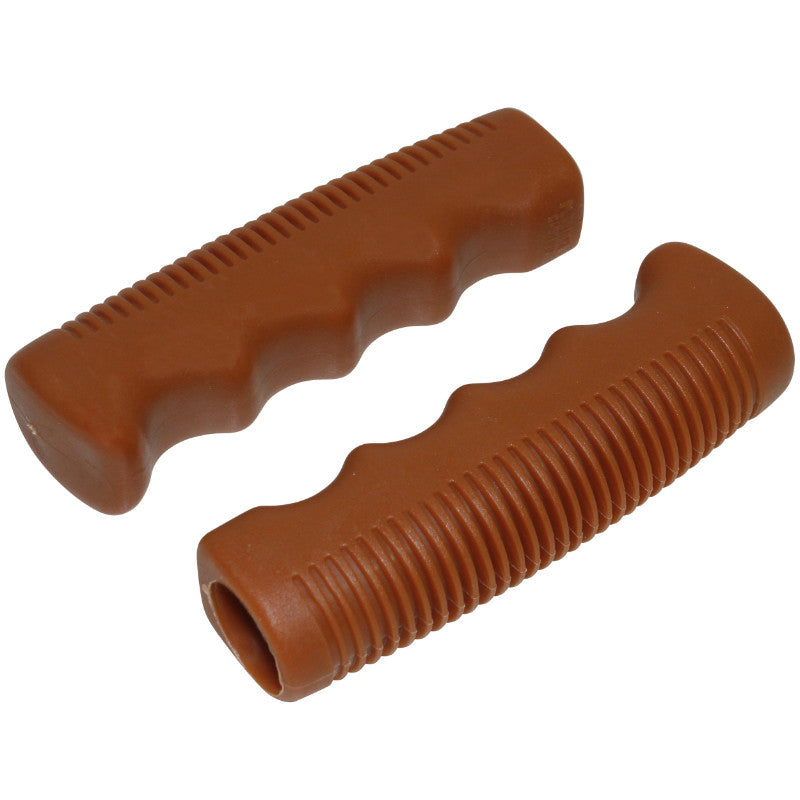 Poignée City Caoutchouc Caramel Preforme 110 mm (Paire) Style Vintage Ø 22