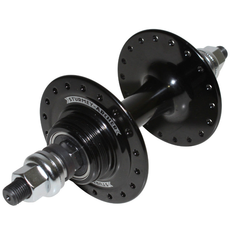 Moyeu Route Sturmey Archer Noir 36T. Arrière Double Filetage Pour Fixie