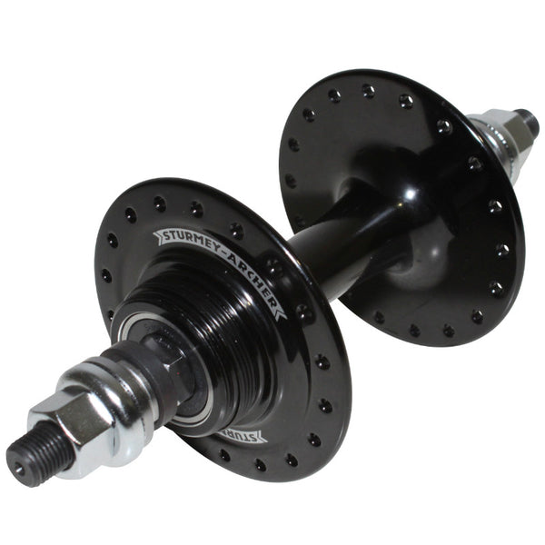 Moyeu Route Sturmey Archer Noir 36T. Arrière Double Filetage Pour Fixie