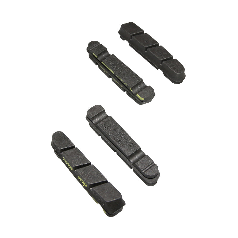 Patin De Frein Route Swissstop -Black Prince Flashpro- Pour Shimano-Sram Jante Carbone Gomme Noir -Freinage Progressif E