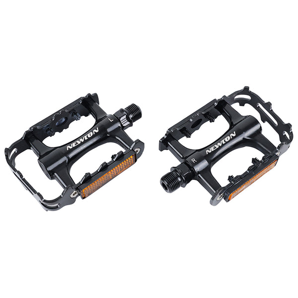 Pédale VTT Alu Newton Noir Cage Alu Noir 9-16" Roulement Du (Paire)