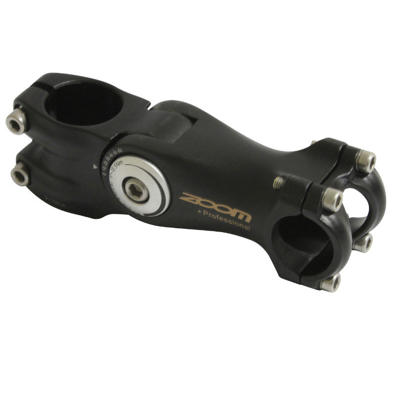 Potence VTT-VTC P2R Réglable Noir 25.4 L 105 mm Pour Pivot Fourche 1"1-8 Capot Noir