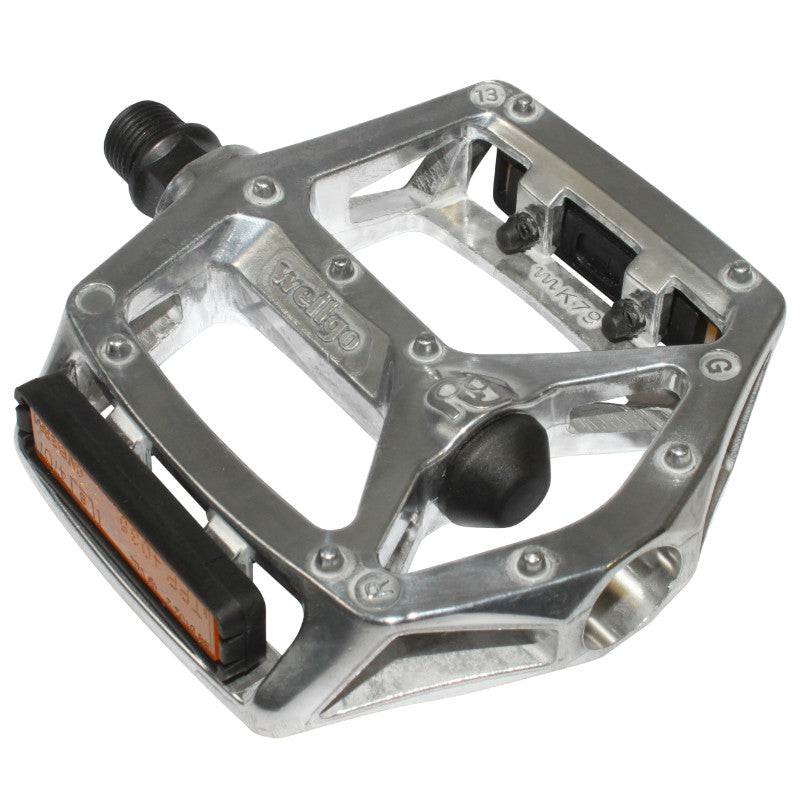 Pédale BMX Newton Alu Argent 9-16" Roulement Du (Paire Sur Carte)