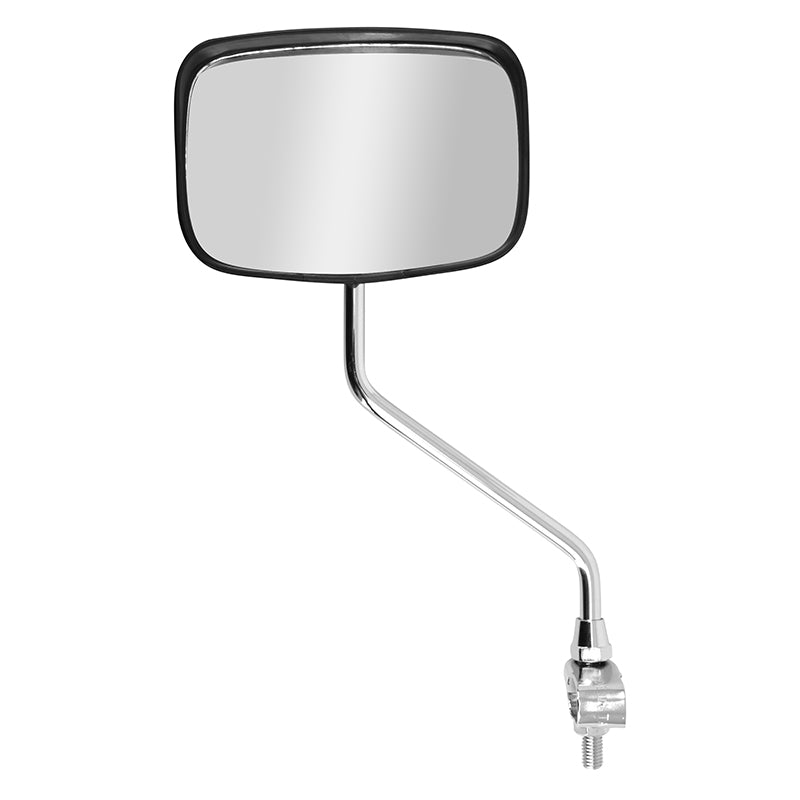 Rétroviseur Vélo Gauche Ou Droit Newton Rectangle Noir Fixation Collier Tige 190 mm Réglable 22.2 mm (Miroir 11X8 cm)