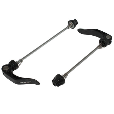 Blocage Rapide De Roue Route Avant + Arrière Newton Noir VTT-Route (Compatible Patte Large Sur Cadre Carbone) (Kit 2 Pieces)