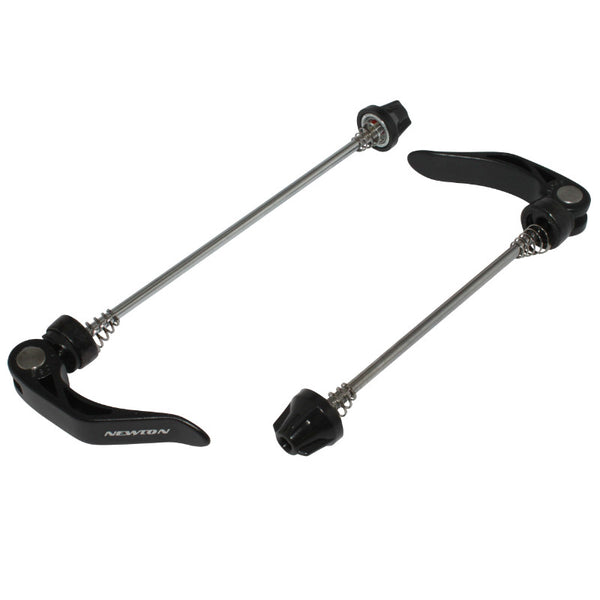 Blocage Rapide De Roue Route Avant + Arrière Newton Noir VTT-Route (Compatible Patte Large Sur Cadre Carbone) (Kit 2 Pie