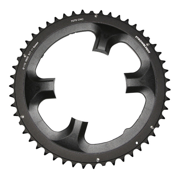 Plateau Route 4 branches Ø 110 Pour Shimano 105 5800 Stronglight 51 dents Extérieur Noir 11V.