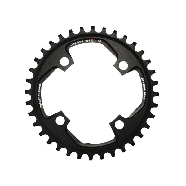 Plateau VTT 4 branches Ø 94 Pour Sram X01 Stronglight 36 dents Mono Noir Alu 7075 11V. Narrow Wide - Épaisseur 5 mm