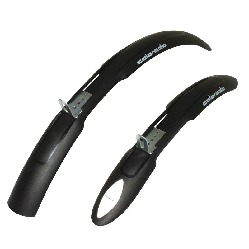 Garde Boue VTT AV+AR 20-24" Polisport Colorado Noir Pour V-Brake Largeur 54 mm (Paire)