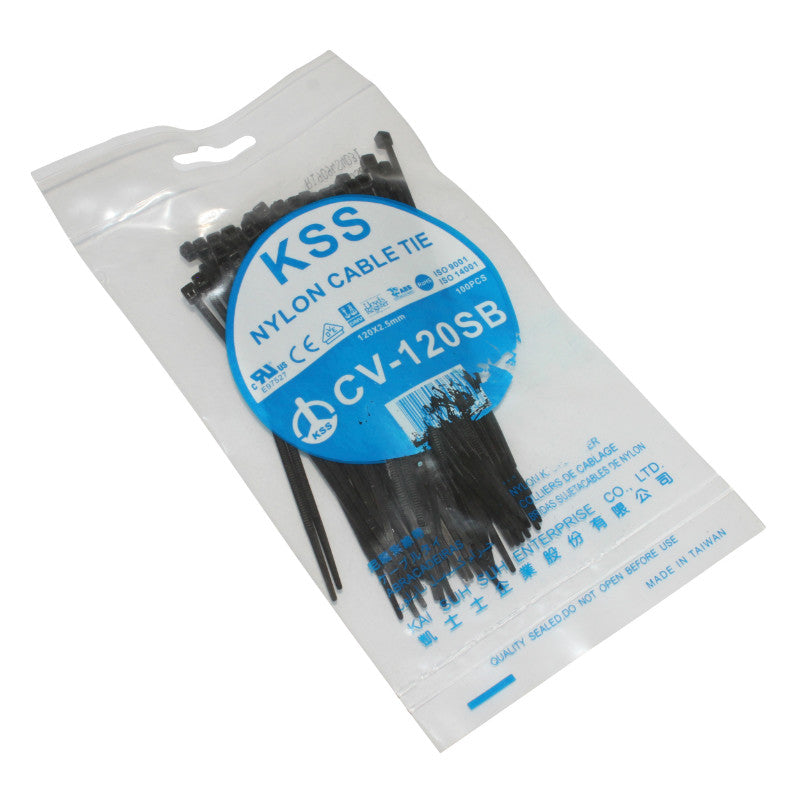 Collier De Serrage Nylon Type Rilsan 2,5X120 mm Noir (Vendu Par 100) -P2R-