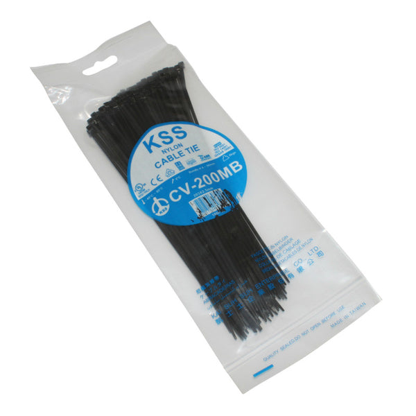 Collier De Serrage Nylon Type Rilsan 2,5X200 mm Noir (Vendu Par 100) -P2R-