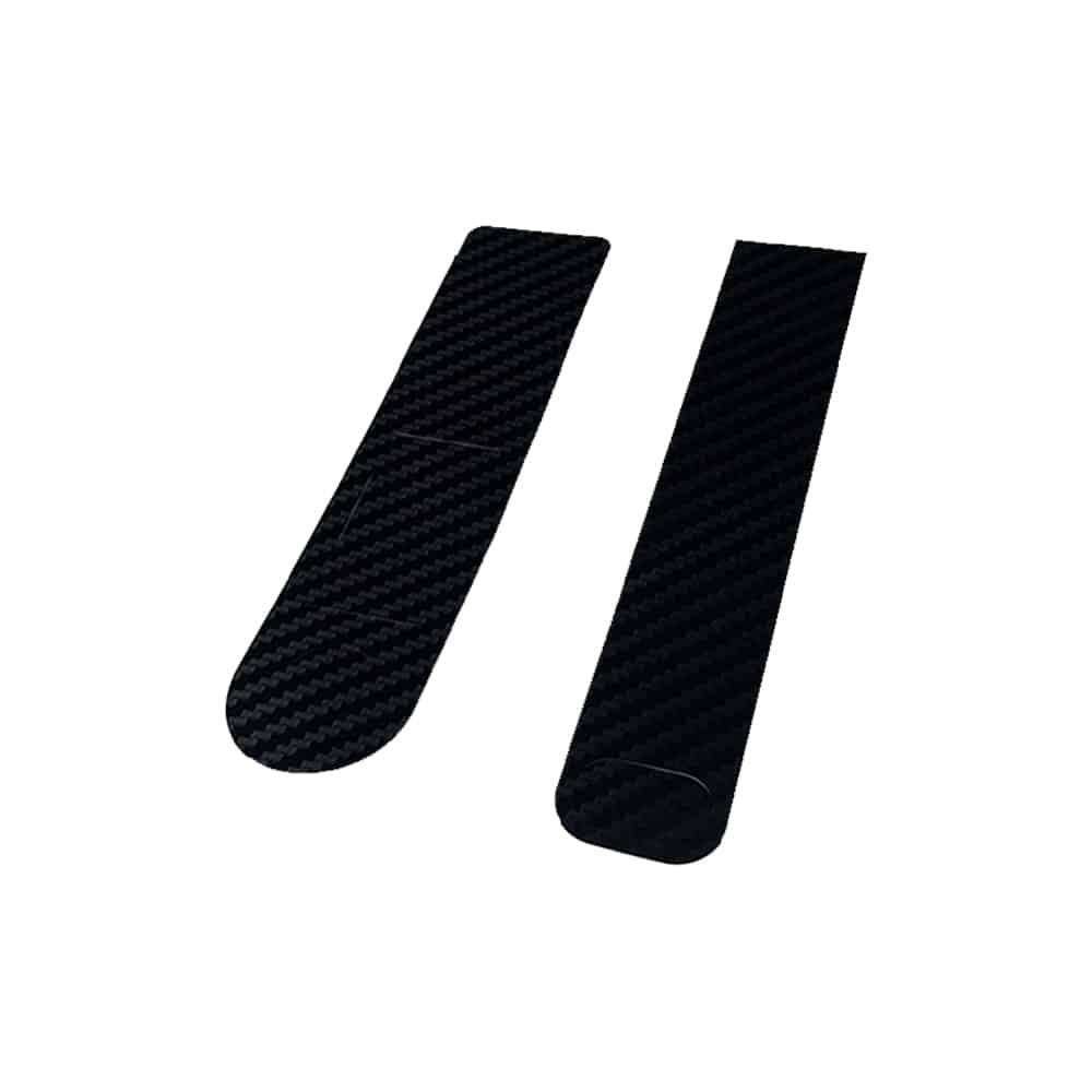 Xiaomi display and accelerator carbon look stickers en situation