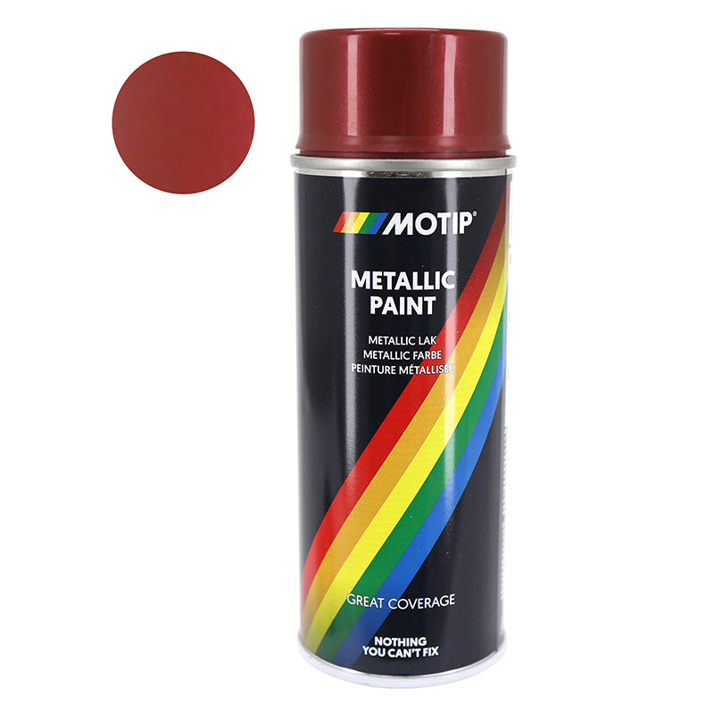 Bombe De Peinture Motip Pro Métal Rouge Aerosol 400Ml (04045)