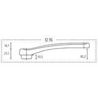 Jeu de manivelles Delta Plus, 170 mm, Q : 16, pour standard ISIS